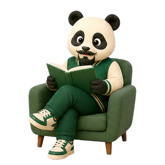 HSK 4 Pan Pan reading the workbook
